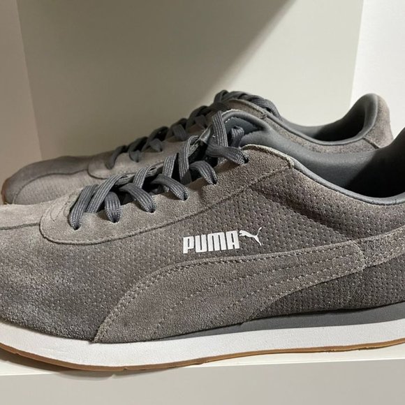 SOLD - Puma Turin Suede Men's Sneakers, Grey - Picture 2 of 5